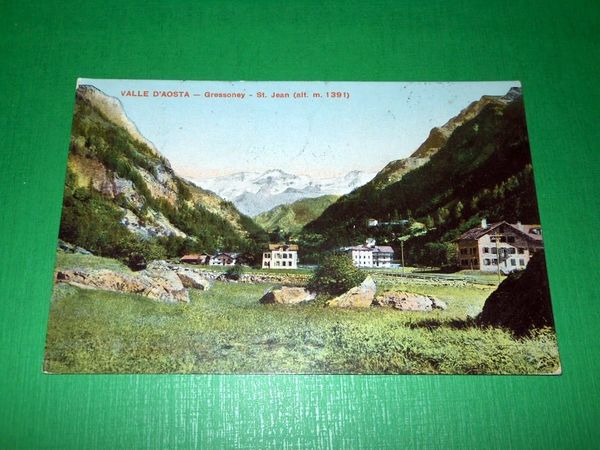 Cartolina Valle d' Aosta - Gressoney St. Jean - Scorcio …