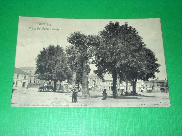 Cartolina Gallarate - Piazzale Foro Boario 1907