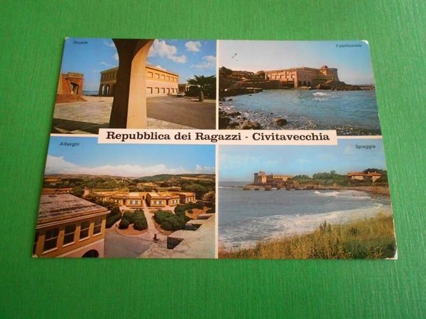 Cartolina Civitavecchia - Repubblica dei Ragazzi - Villaggio sul mare …