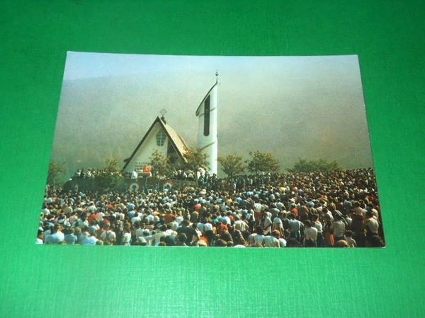 Cartolina Pian delle Betulle - Consacrazione Chiesetta Votiva Btg. Morbegno