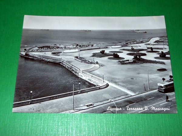 Cartolina Livorno - Terrazza D. Mascagni 1962