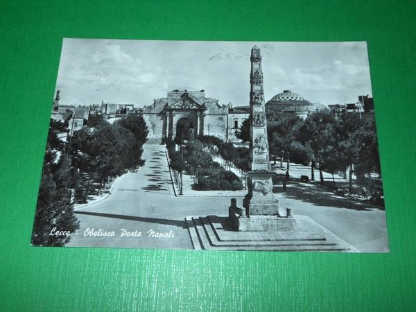 Cartolina Lecce - Obelisco di Porta Napoli 1963