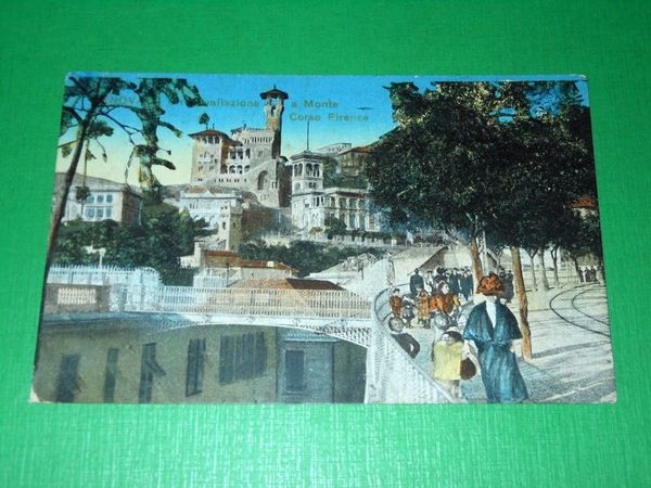 Cartolina Genova - Circonvallazione a Monte - Corso Firenze 1921
