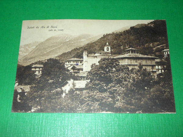 Cartolina Ala di Stura - Panorama 1919
