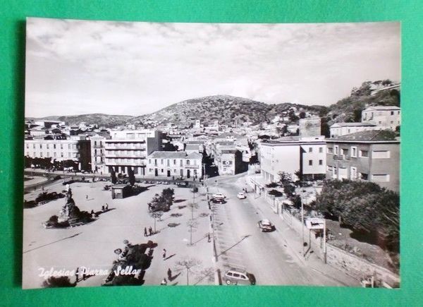 Cartolina Carbonia Iglesias - Iglesias - Piazza Sella - 1957