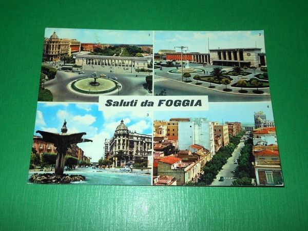 Cartolina Saluti da Foggia - Vedute diverse 1967