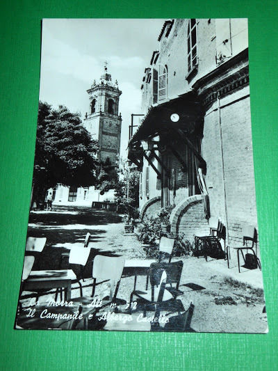 Cartolina La Morra ( Cuneo ) - Campanile e Albergo …