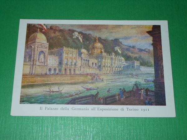 Cartolina Esposizione Torino 1911 - Il Palazzo della Germania