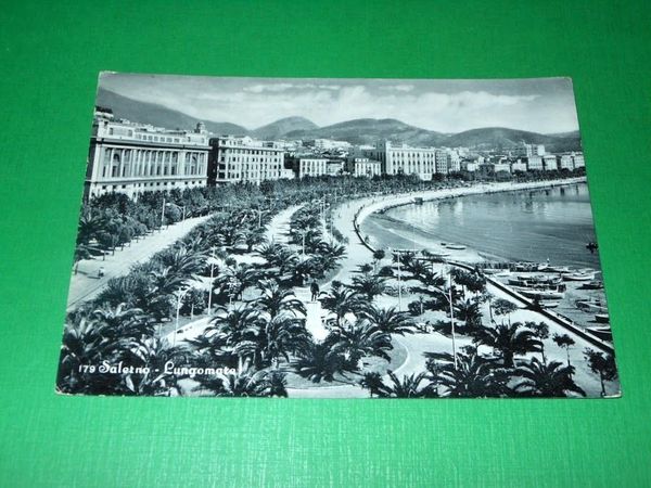 Cartolina Salerno - Lungomare 1958