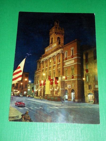 Cartolina Foligno - Il Comune Notturno 1971