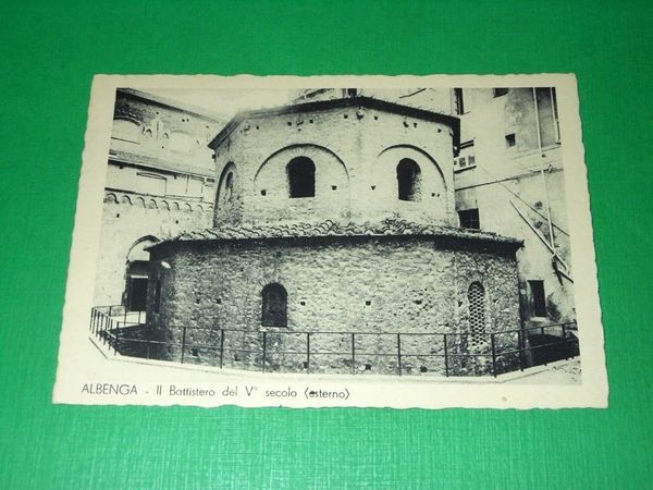 Cartolina Albenga - Il Battistero del V° secolo 1940 ca