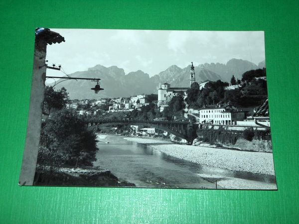 Cartolina Belluno col Ponte della Vittoria sul Piave e Prealpi …