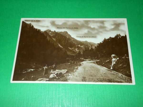 Cartolina Usseglio - Strada di Margone 1935 ca