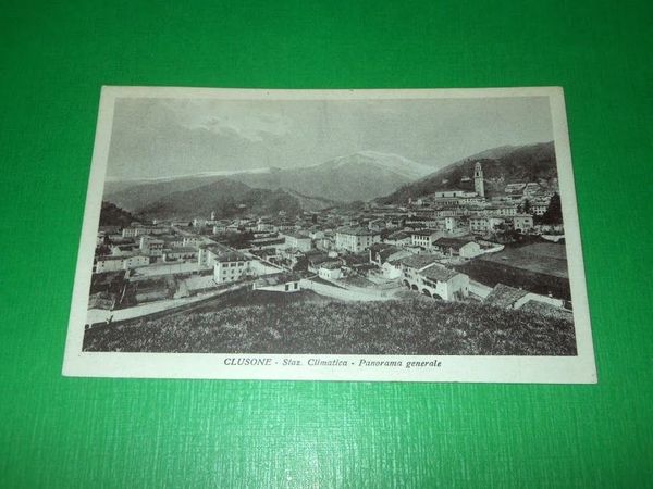 Cartolina Clusone - Panorama generale - 1937