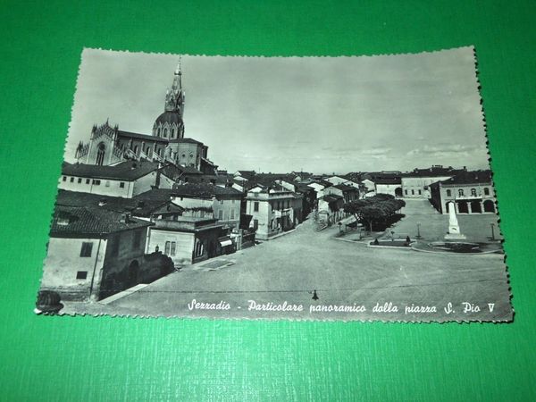 Cartolina Sezzadio - Particolare panoramico dalla piazza S. Pio V …