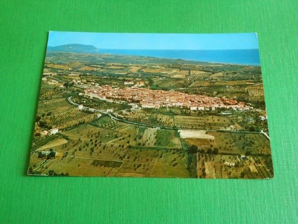 Cartolina Civitanova Marche Alta - Panorama visto dall'aereo 1969