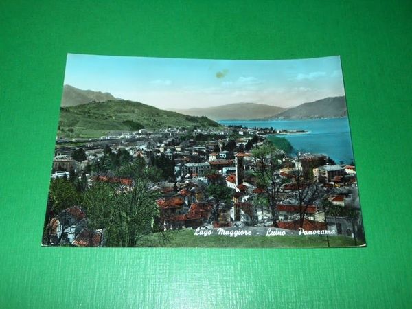 Cartolina Lago Maggiore - Luino - Panorama 1958