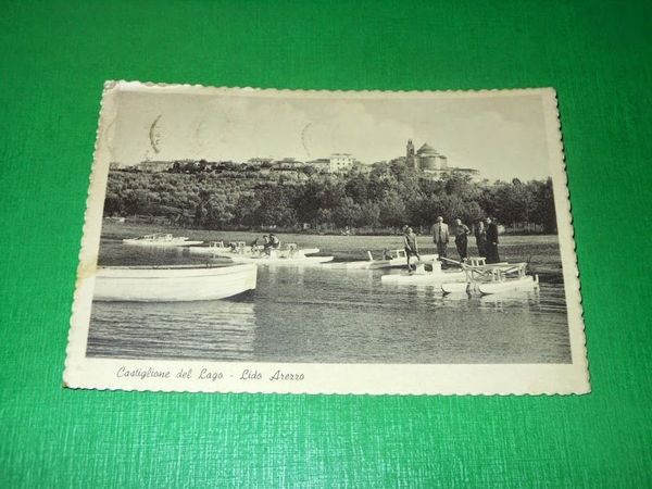 Cartolina Castiglione del Lago - Lido Arezzo 1961