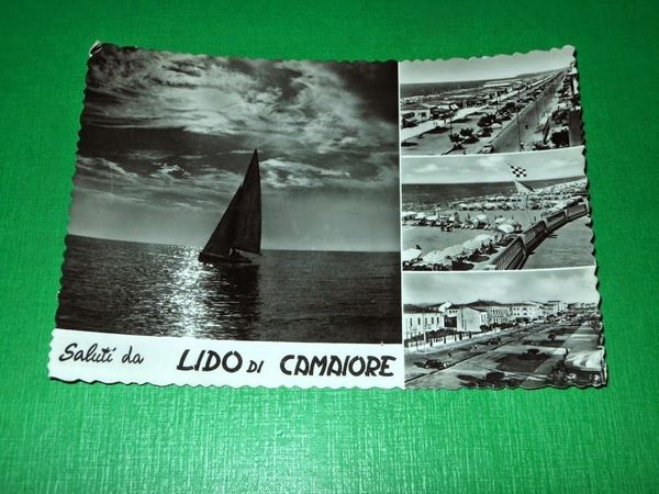 Cartolina Saluti da Lido di Camaiore - Vedute diverse 1959