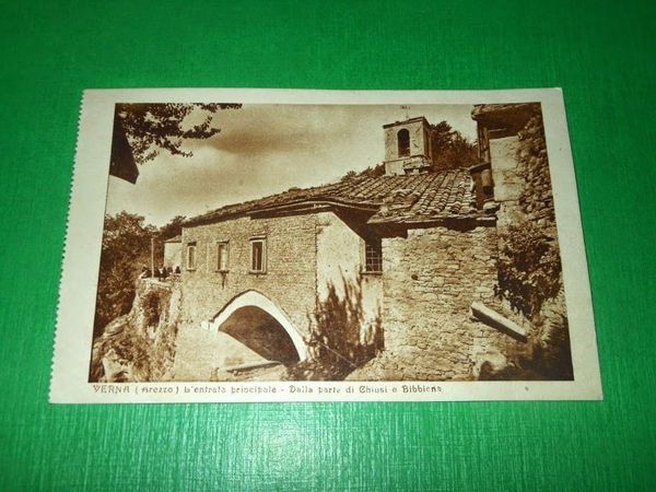 Cartolina Verna ( Arezzo ) - L' entrata principale - …
