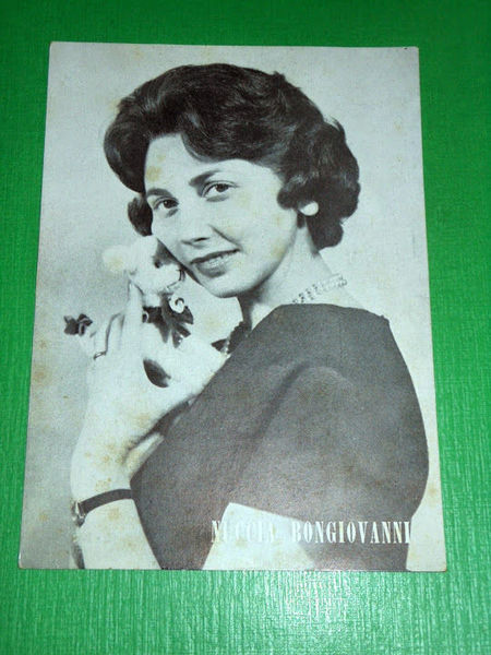 Cartolina Musica - Ritratto della Cantante Nuccia Bongiovanni 1958 ca