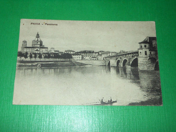 Cartolina Pavia - Panorama 1919