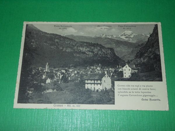 Cartolina Croveo ( Baceno ) - Panorama 1931