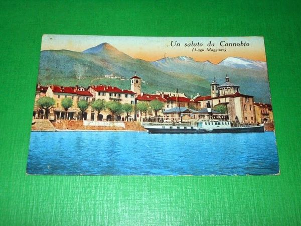 Cartolina Un saluto da Cannobio ( Lago Maggiore ) - …
