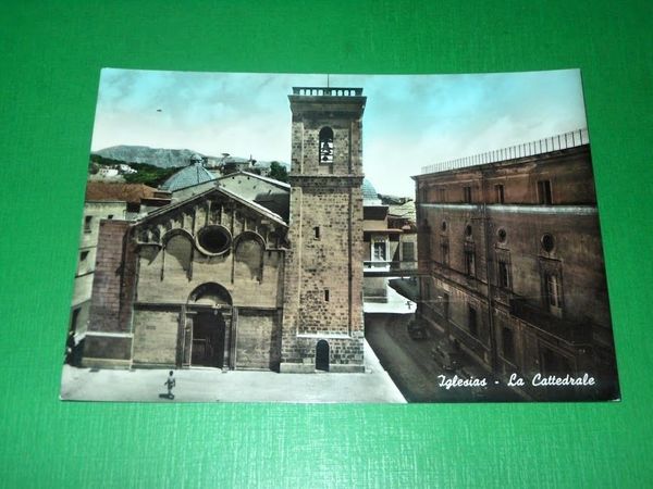 Cartolina Iglesias - La Cattedrale 1955 ca
