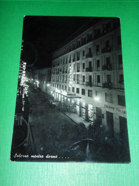 Cartolina Salerno mentre dorme . - Particolare 1954
