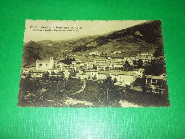 Cartolina Valle Trompia - Panorama di Collio 1925 ca