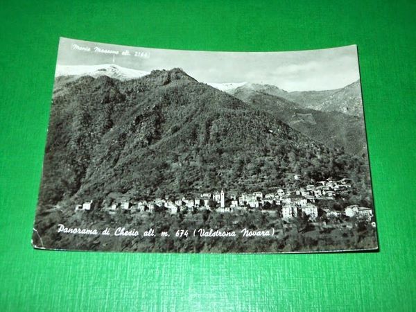 Cartolina Panorama di Chesio ( Valstrona ) 1965 ca