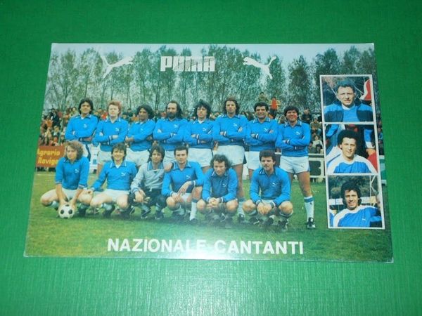 Cartolina Sport Calcio - Nazionale Cantanti Mogol Tozzi Mingardi Bella …