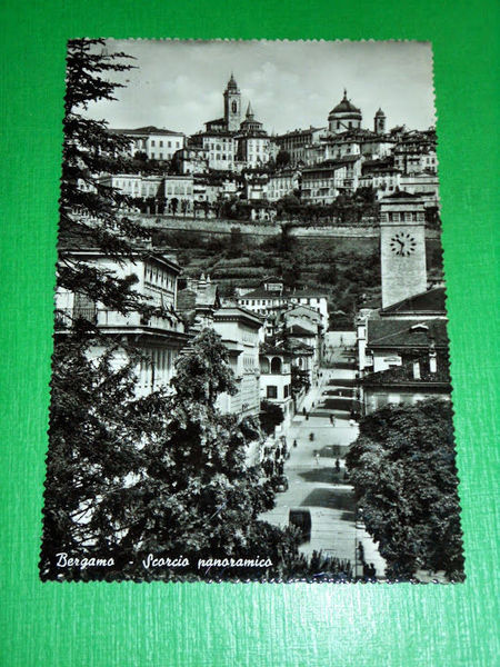 Cartolina Bergamo - Scorcio panoramico 1958
