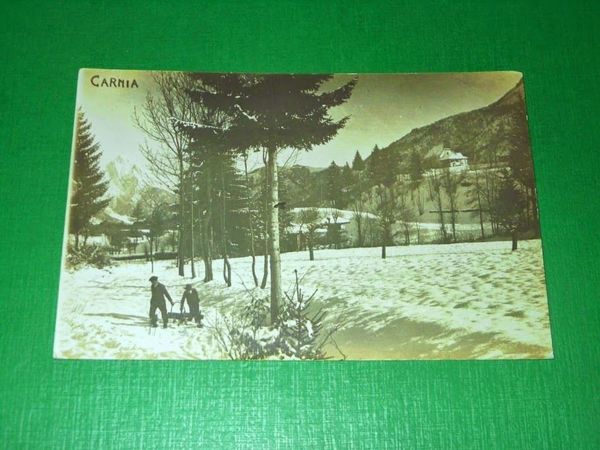 Cartolina Carnia ( Udine ) - Paesaggio invernale 1915 ca