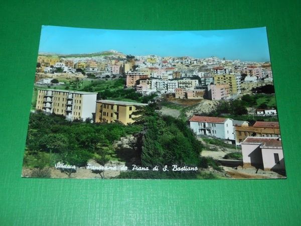 Cartolina Sciacca - Panorama da Piana di S. Bastiano 1964