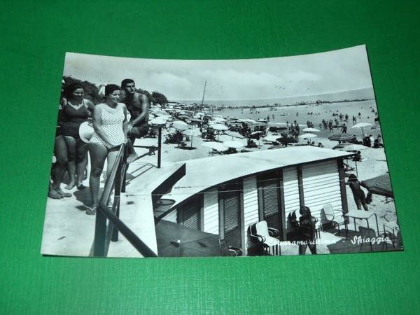 Cartolina Cupra Marittima - Spiagia 1965