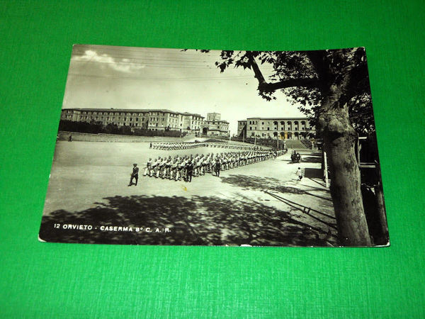 Cartolina Orvieto - Caserma 8° C.A.R. 1950