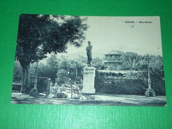 Cartolina Catania - Villa Bellini 1919