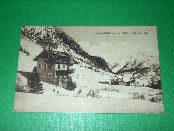 Cartolina Clavières - Villa Carretta 1927