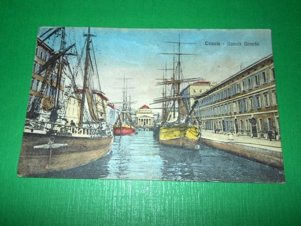 Cartolina Trieste - Canale Grande 1920