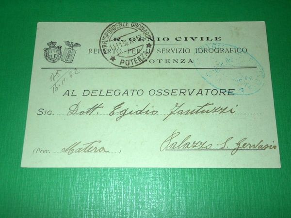 Cartolina Servizio Idrografico - R. Genio Civile - Reparto di …