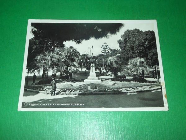 Cartolina Reggio Calabria - Giardini Pubblici 1941
