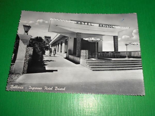 Cartolina Bellaria - Ingresso Hotel Bristol 1955