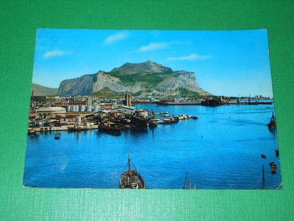 Cartolina Palermo - Veduta del Porto e Monte Pellegrino 1965 …