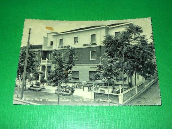 Cartolina Gatteo a Mare - Pensione Rubicone - Viale Principe …