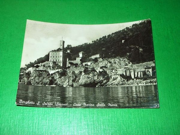 Cartolina Borghetto S. Spirito ( Savona ) - Casa Marina …