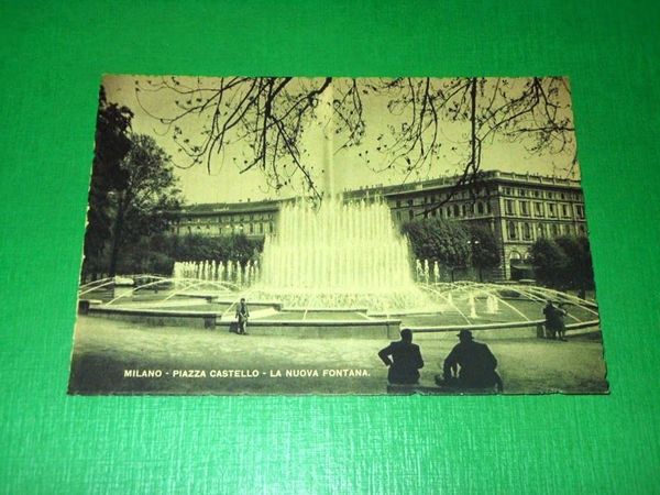 Cartolina Milano - Piazza Castello - La Nuova Fontana 1950 …