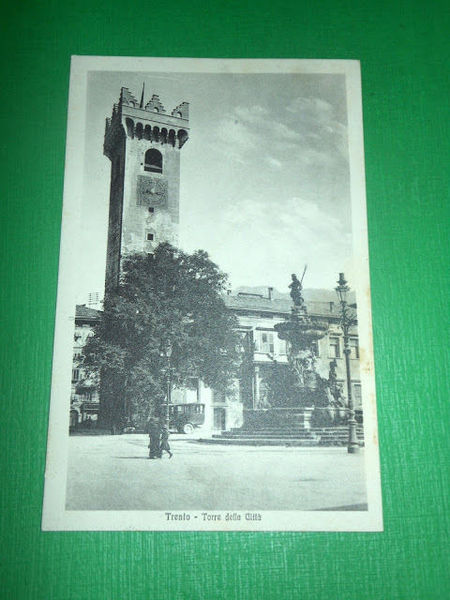 Cartolina Trento - Torre della Città 1925 ca