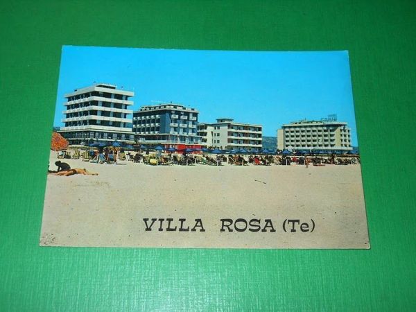 Cartolina Villa Rosa ( Teramo ) - La spiaggia 1982